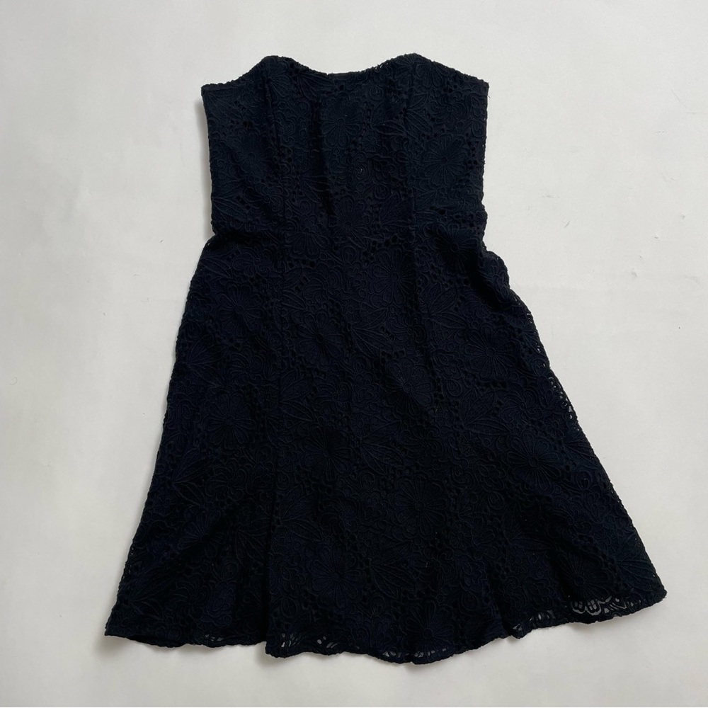 LILLY PULITZER black lace strapless cocktail dress